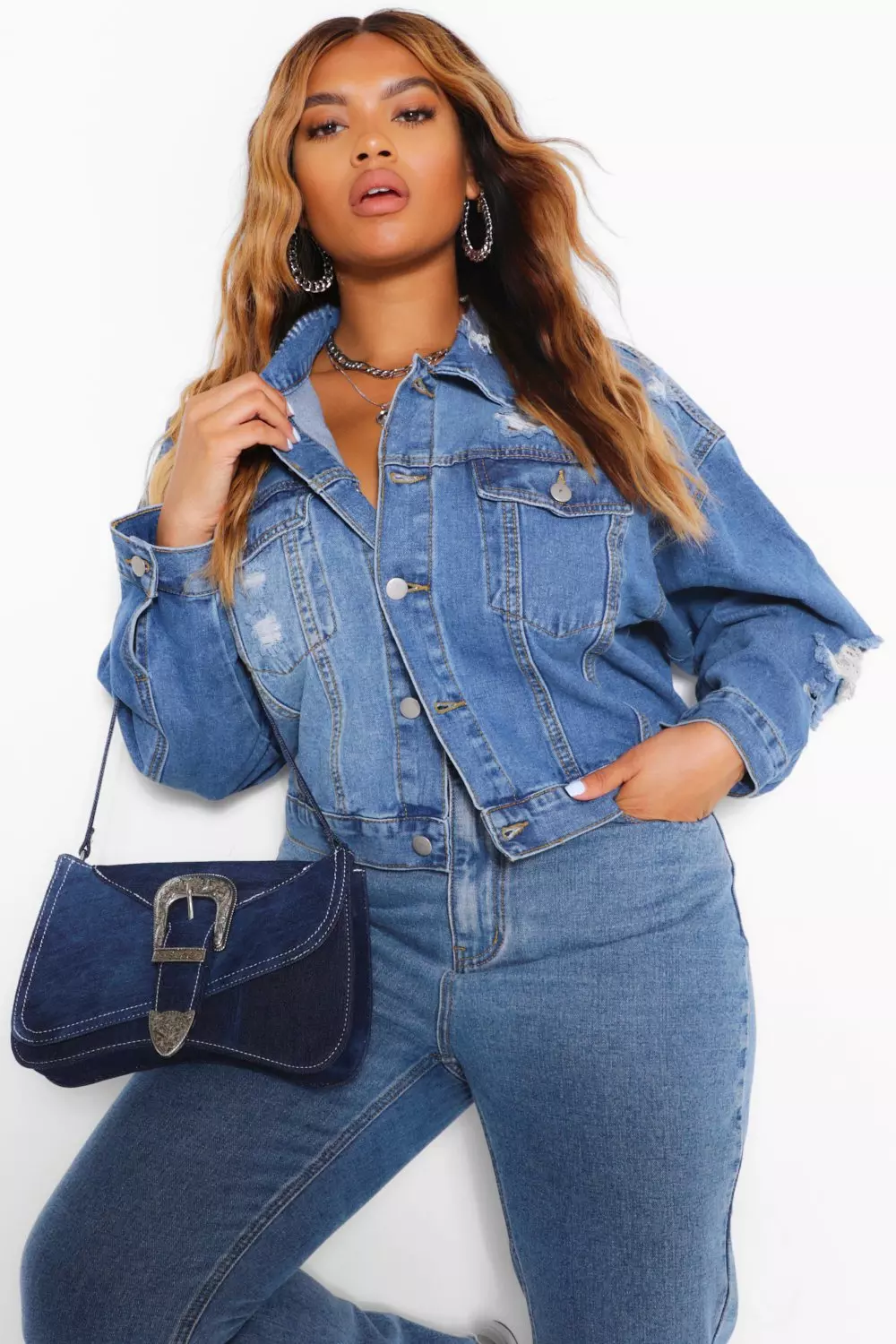 Super distressed hot sale denim jacket